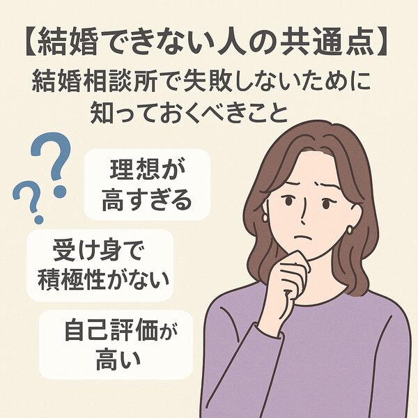 【結婚できない人の共通点】結婚相談所で失敗しないために知っておくべきこと