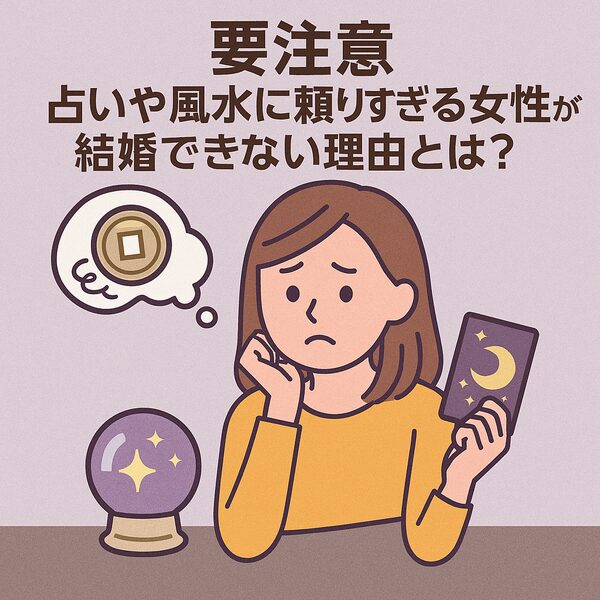【要注意】占いや風水に頼りすぎる女性が結婚できない理由とは？