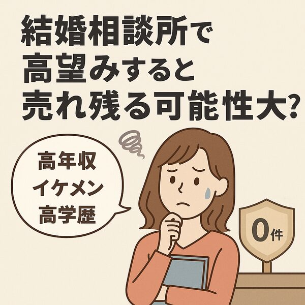 【婚活で高望みNG】結婚相談所で理想が高すぎる女性が売れ残る理由と対策