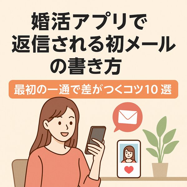 婚活アプリで返信される初メールの書き方｜最初の一通で差がつくコツ10選