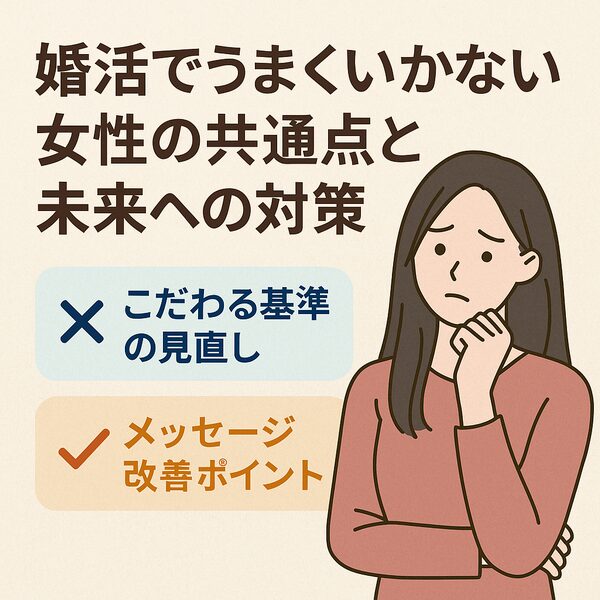 婚活でうまくいかない女性の共通点と未来への対策