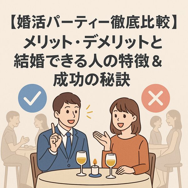 【婚活パーティー徹底比較】メリット・デメリットと結婚できる人の特徴＆成功の秘訣