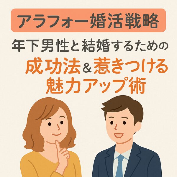 【アラフォー婚活戦略】年下男性と結婚するための成功法＆惹きつける魅力アップ術