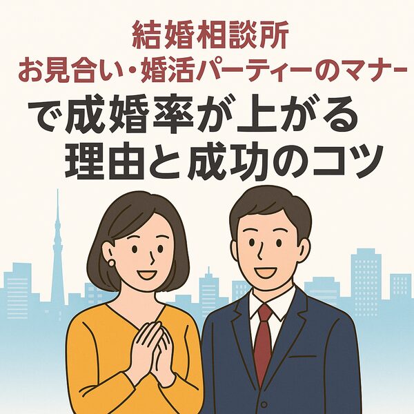 結婚相談所お見合い・婚活パーティーのマナーで成婚率が上がる理由と成功のコツ