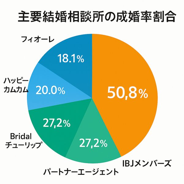 主要結婚相談所成婚率割合